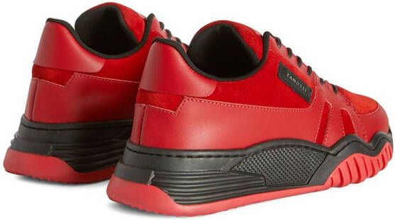 Giuseppe Junior Talon Jr sneakers met suède afwerking Rood