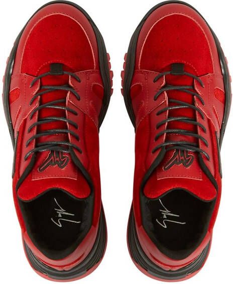 Giuseppe Junior Talon Jr sneakers met suède afwerking Rood