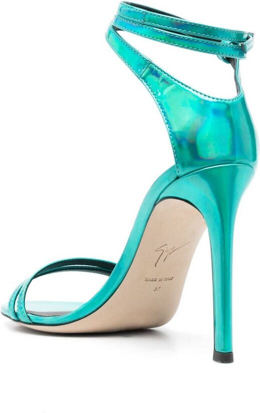 Giuseppe Zanotti Stiletto sandalen Groen