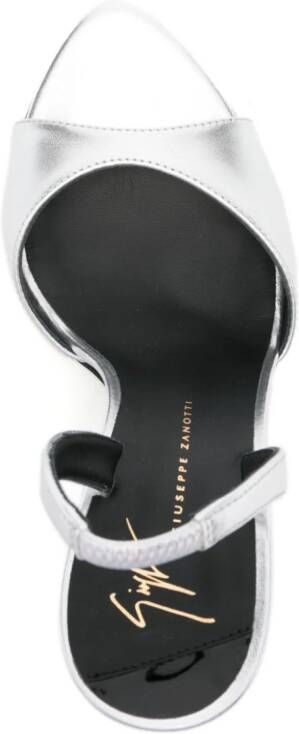 Giuseppe Zanotti 110mm sandalen met metallic afwerking Zilver
