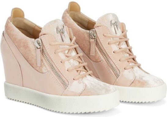 Giuseppe Zanotti Addy sneakers met sleehak Roze