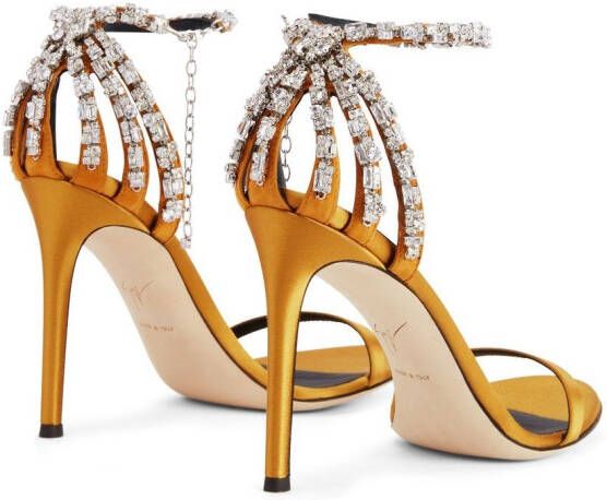 Giuseppe Zanotti Adele sandalen met kristal Goud