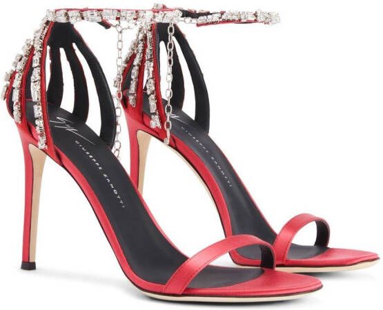 Giuseppe Zanotti Adele sandalen met kristal Roze