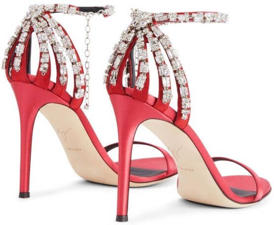 Giuseppe Zanotti Adele sandalen met kristal Roze