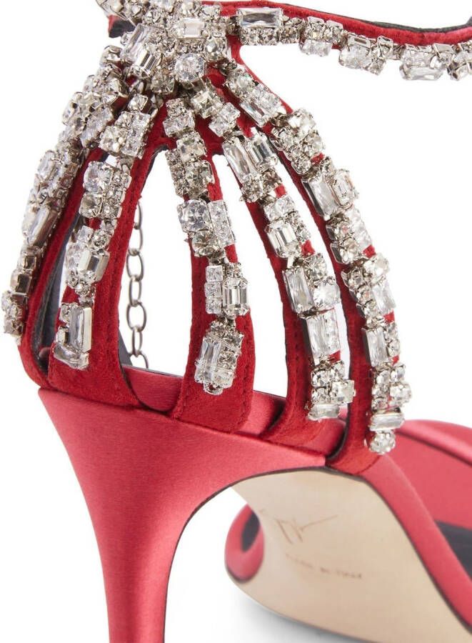 Giuseppe Zanotti Adele sandalen met kristal Roze