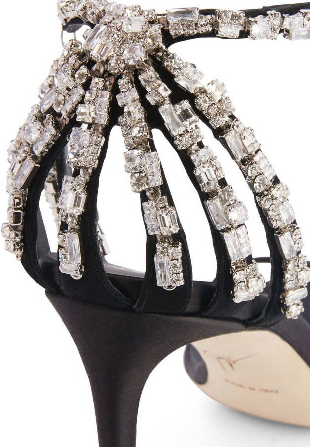 Giuseppe Zanotti Adele sandalen met kristal Zwart