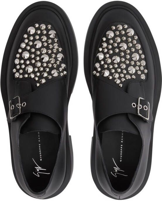 Giuseppe Zanotti Adric loafers met studs Zwart