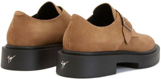 Giuseppe Zanotti Adric suède veterschoenen Bruin