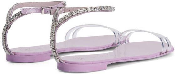 Giuseppe Zanotti Agathe Plexi sandalen Roze