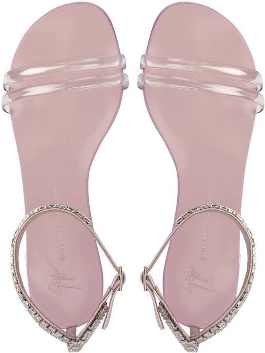 Giuseppe Zanotti Agathe Plexi sandalen Roze
