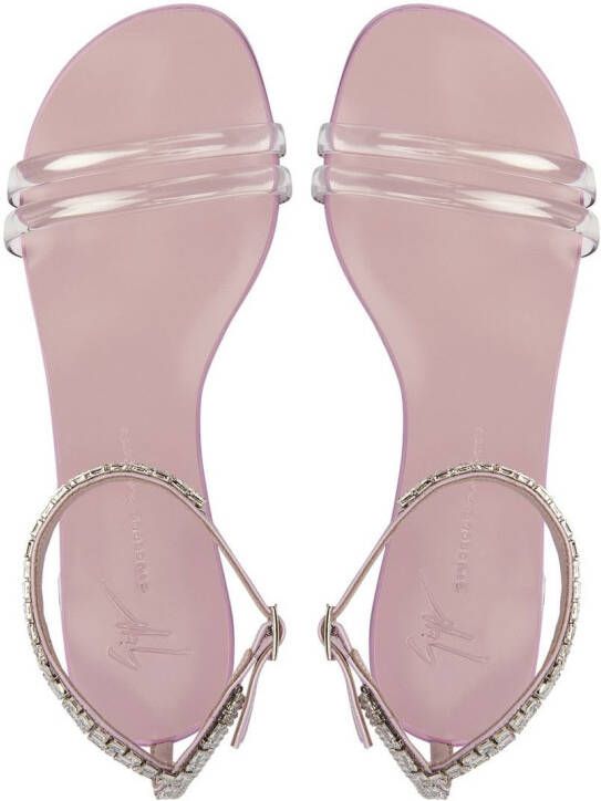 Giuseppe Zanotti Agathe Plexi sandalen Roze