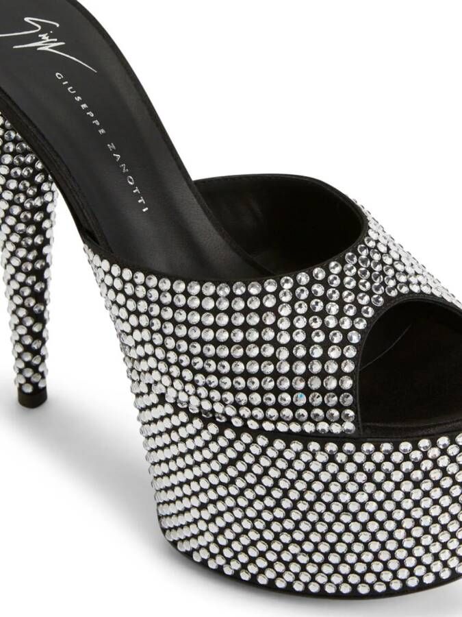 Giuseppe Zanotti Aida sandalen verfraaid met kristal Zwart