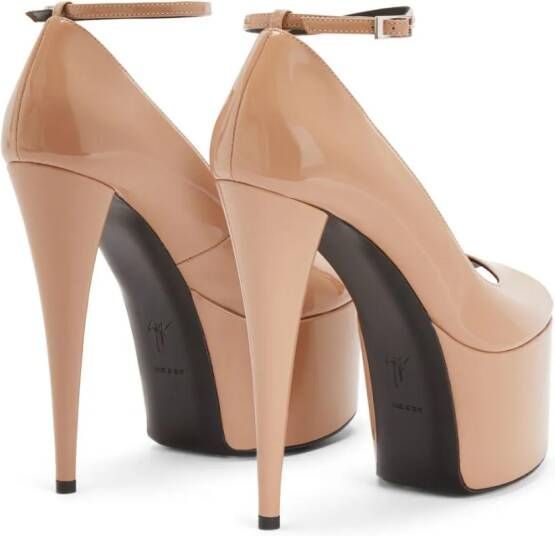 Giuseppe Zanotti Aida gelakte pumps Beige