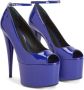 Giuseppe Zanotti Aida pumps met laklaag Blauw - Thumbnail 2