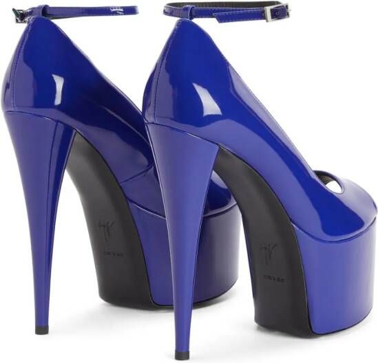 Giuseppe Zanotti Aida pumps met laklaag Blauw