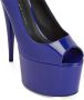 Giuseppe Zanotti Aida pumps met laklaag Blauw - Thumbnail 4