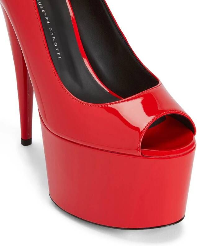 Giuseppe Zanotti Aida pumps met laklaag Rood