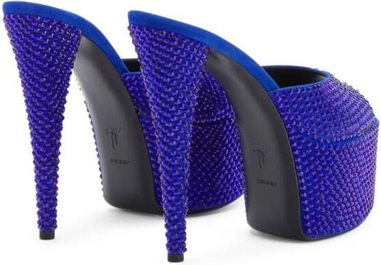 Giuseppe Zanotti Aida sandalen met plateauzool Blauw