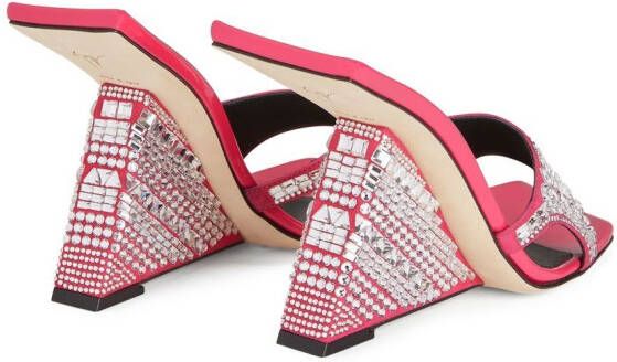 Giuseppe Zanotti 105mm Shine sandalen met sleehak Roze