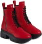 Giuseppe Zanotti Alanis leren veterlaarzen Rood - Thumbnail 2