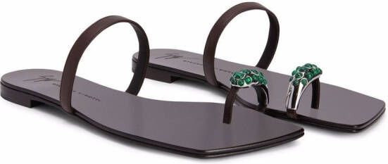 Giuseppe Zanotti Alchemisia sandalen met ringdetail Bruin