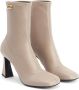 Giuseppe Zanotti Alethaa 85 mm enkellaarzen met logoplakkaat Beige - Thumbnail 2