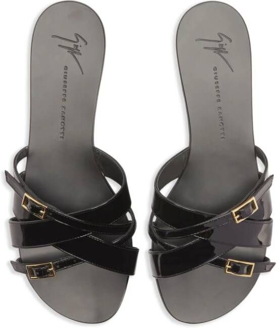 Giuseppe Zanotti Alhima leren sandalen Zwart