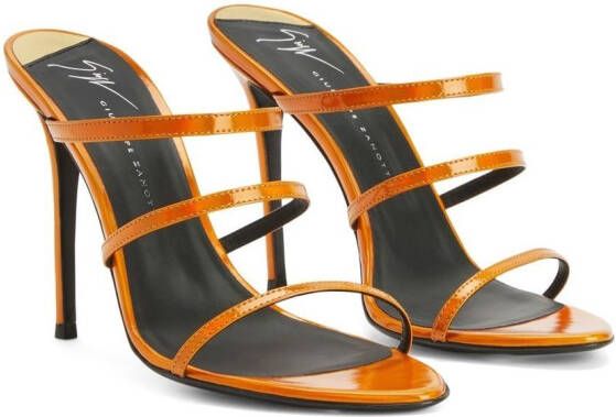 Giuseppe Zanotti Alimha leren sandalen Oranje