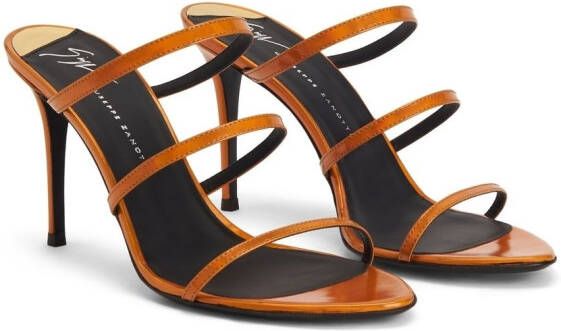 Giuseppe Zanotti Alimha leren sandalen Oranje