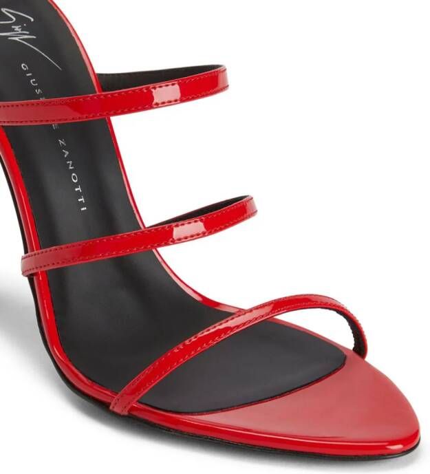 Giuseppe Zanotti Alimha leren sandalen Rood