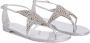 Giuseppe Zanotti Almathea sandalen dames leer leer leer bergkristal 37.5 Zilver - Thumbnail 2