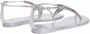 Giuseppe Zanotti Almathea sandalen dames leer leer leer bergkristal 37.5 Zilver - Thumbnail 3