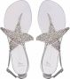 Giuseppe Zanotti Almathea sandalen dames leer leer leer bergkristal 37.5 Zilver - Thumbnail 4