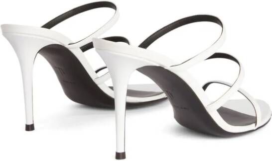 Giuseppe Zanotti Almiha 100 mm leren muiltjes Wit