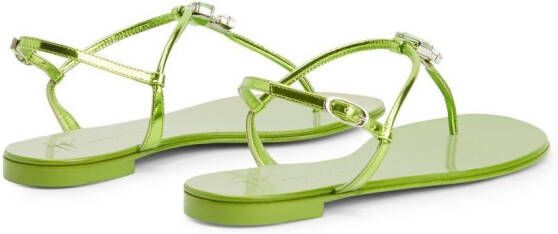 Giuseppe Zanotti Alphonsine sandalen Groen