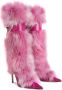 Giuseppe Zanotti Amaia laarzen met imitatiebont Roze - Thumbnail 2