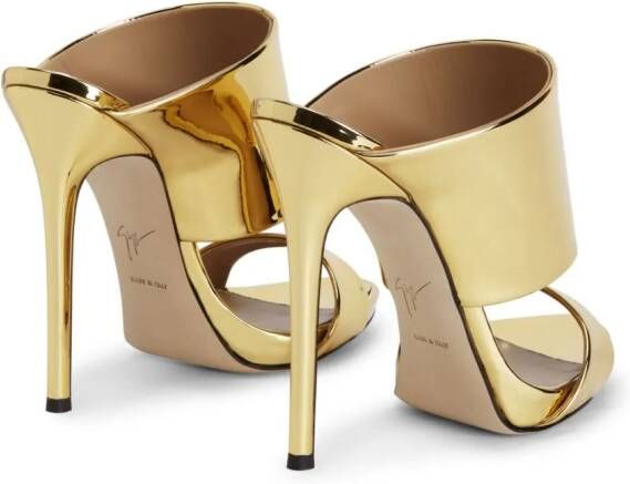 Giuseppe Zanotti Andrea sandalen met hoge hak Goud