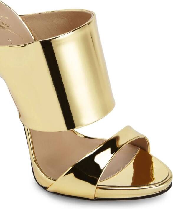 Giuseppe Zanotti Andrea sandalen met hoge hak Goud