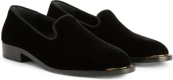 Giuseppe Zanotti Anima fluwelen loafers Zwart