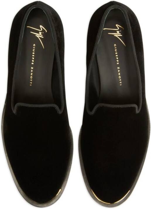 Giuseppe Zanotti Anima fluwelen loafers Zwart