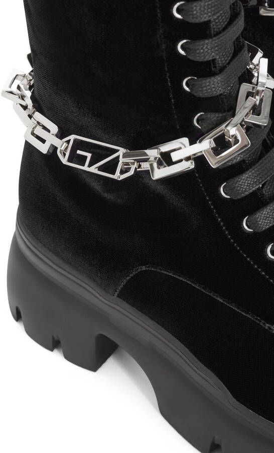 Giuseppe Zanotti Apocalypse laarzen met ketting Zwart