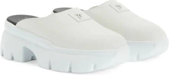 Giuseppe Zanotti Apocalypse Sabot muiltjes Wit