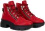 Giuseppe Zanotti Apocalypse Trek leren enkellaarzen Rood - Thumbnail 2