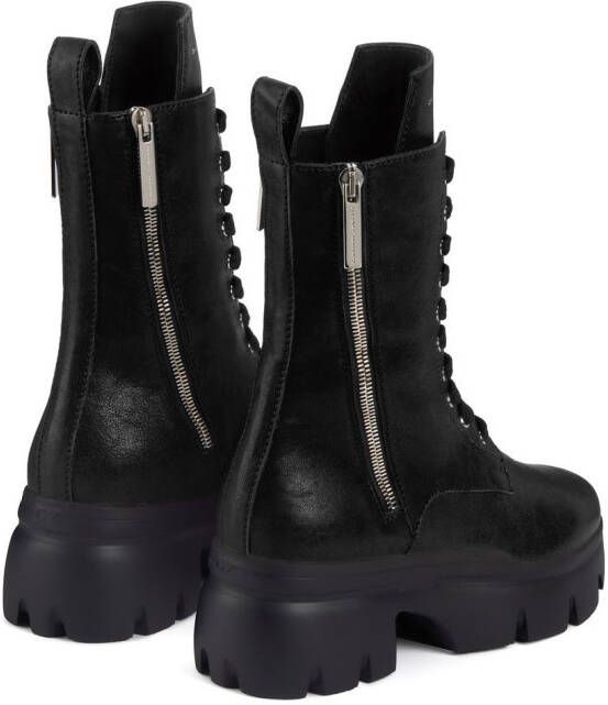 Giuseppe Zanotti Apocalypse veterlaarzen met blokhak Zwart