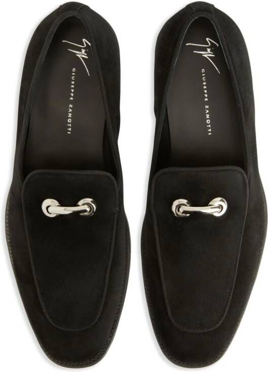 Giuseppe Zanotti Archibald suède loafers Zwart