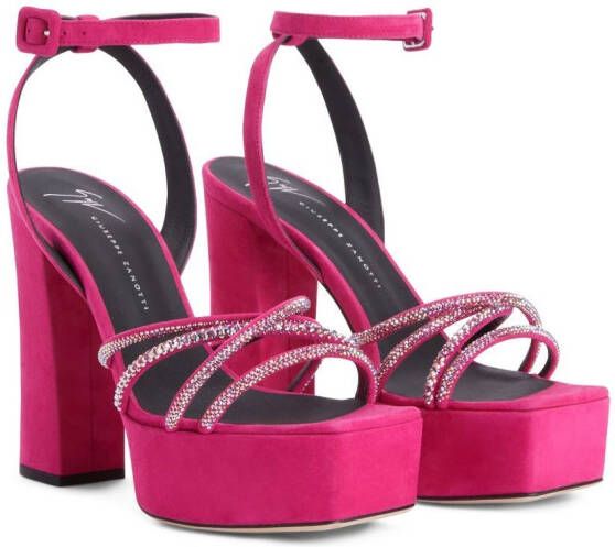 Giuseppe Zanotti Arhama sandalen met plateauzool Roze