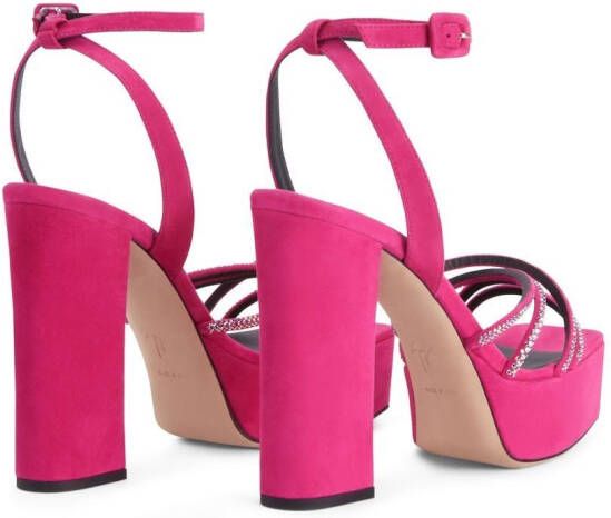 Giuseppe Zanotti Arhama sandalen met plateauzool Roze