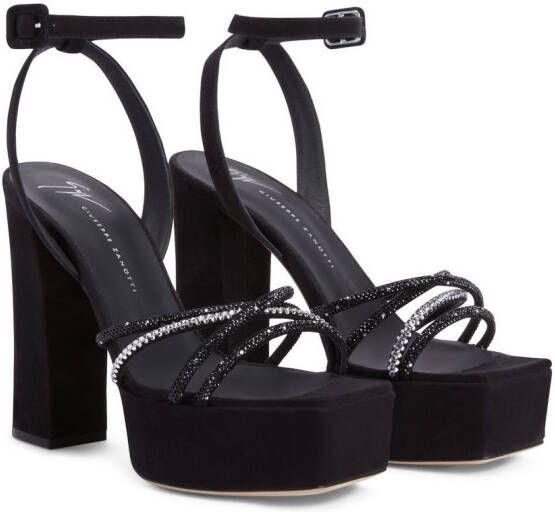 Giuseppe Zanotti Arhama sandalen met plateauzool Zwart