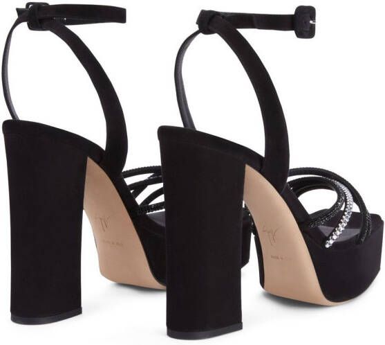 Giuseppe Zanotti Arhama sandalen met plateauzool Zwart