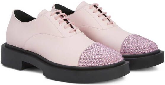 Giuseppe Zanotti Arnhau loafers met studs Roze